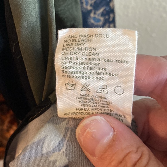 Anthropologie Tiny Long Sleeve Silky with Tie at Waist XL - Picture 6 of 7